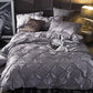 4pcs 100% Cotton Solid Color Pillow Cover  Soft Couple Pillowcase Duvet Cover