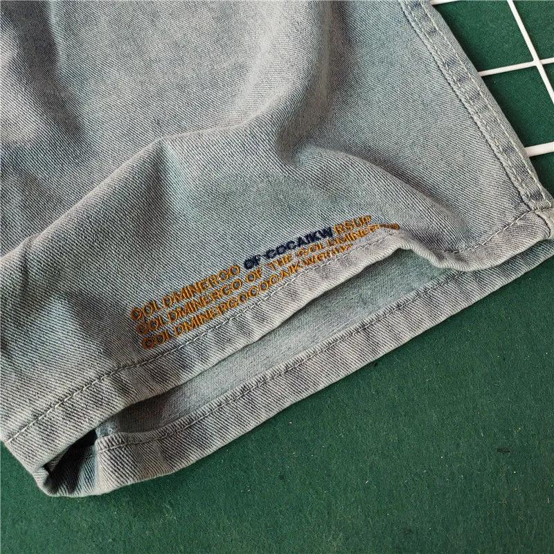 Retro Summer Thin Denim Shorts Men's Trend Wild Students Large Size Straight Loose Five-point Pants