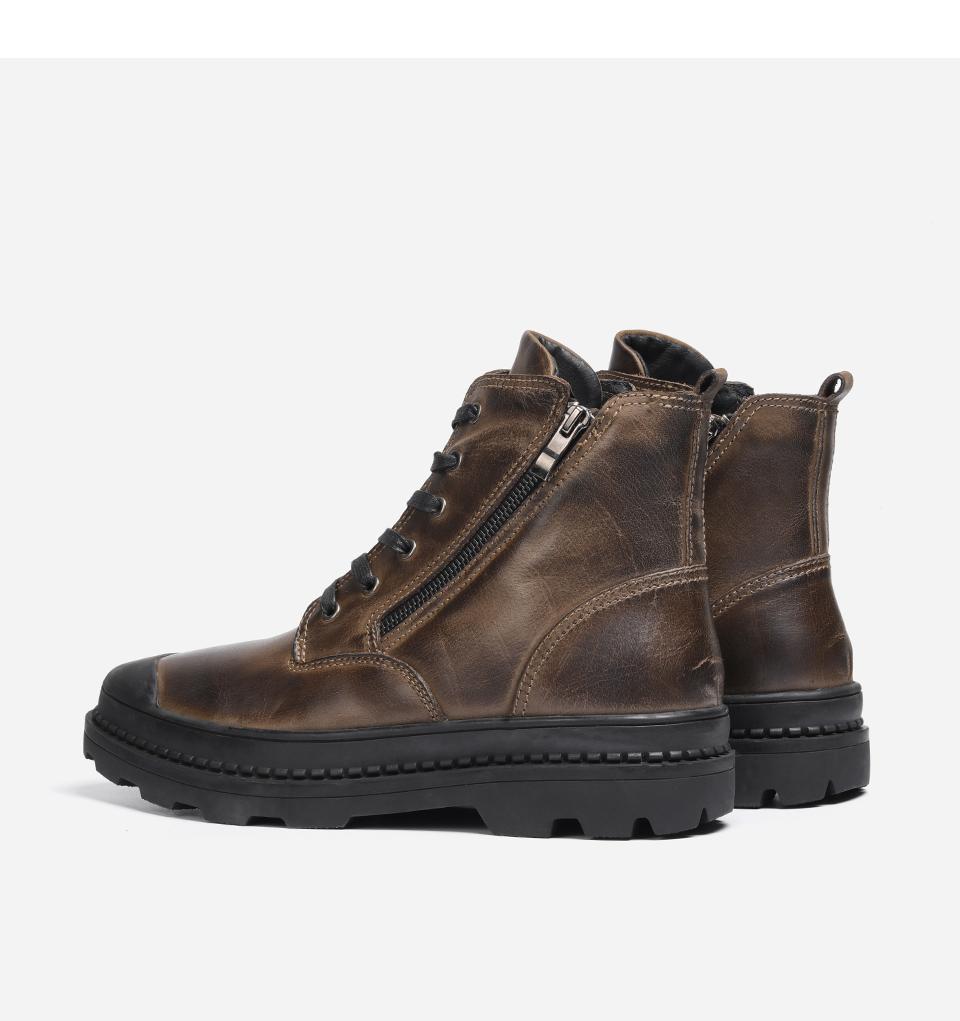 Natural Cowhide Men's Boots Handmade Retro Men's Leather Boots Leather Men's Shoes
