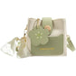 Cute Little White Flower Girl Bag High-end Niche Bucket Bag Messenger Bag Student Backpack