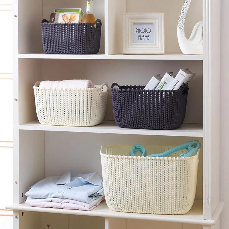 Imitation Vine Desktop Storage Basket Plastic Baskets Clothing Basket Bathroom Supplies Storage Basket