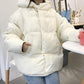 Female Student Winter Clothes Ins Bread Jacket Korean Style Loose BF Short Thick Hooded Cotton Jacket