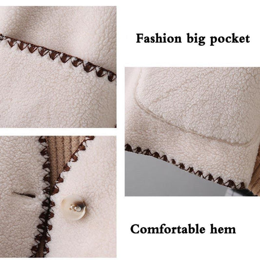 Lamb Plush Vest Women's Spring and Autumn Small Fragrance Fur One Loose Jacket