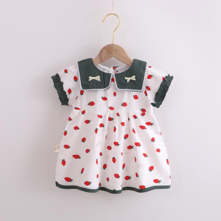 Summer  Korean Style Baby Girls' Dress 0-4 Year Old Children Lovely Princess Dress Children's Dress