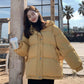Winter Plus Size Women's Padded Jacket Solid Color Short Down Padded Jacket Thick and Warm Loose Jacket