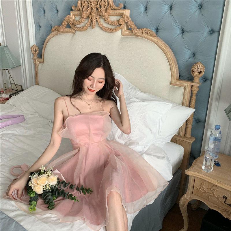 Sexy Woman Tube Top Sling Skirt A-line Dress Leeveless Hollow Out Bare Shoulders Bar Party