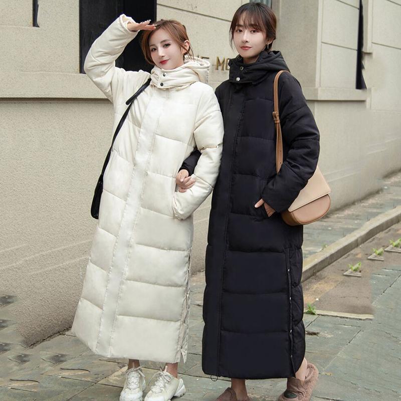 Down Jackets Women Long Winter Jacket and Coats 2021 New Thicken Warm Hooded Parkas Coat