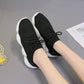 Women's Shoes Casual Sneaker Knitting Fabric Ladies Shoes Mesh Comfort Lace-up Flat Platform Shoes