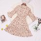 Women Summer V Neck Vintage Boho Long Maxi Floral National Chiffon Dress Party Beach Dress