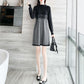 Autumn Knitted Dress Lace Retro Base Skirt Method Mid-length Fashion Sweater Skirt
