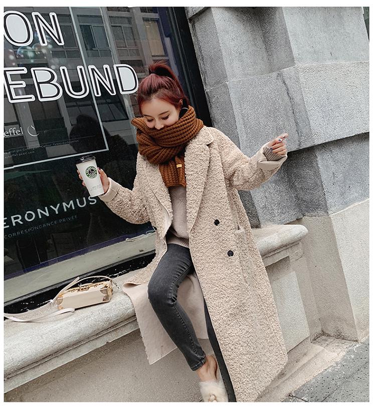 Cashmere Coat Parka Female Sheep Sheared Jacket Long Female Fur Coat Lamb Hair Thicken Warm Plus Size High-end Women Coat