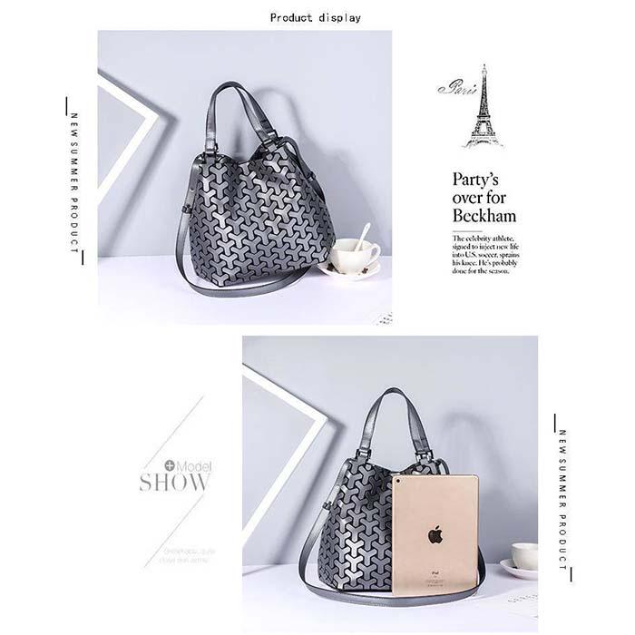 Women Laser Geometry Rhombic Bags Shoulder Bag Fashion Trend Geometric Rhombic Package