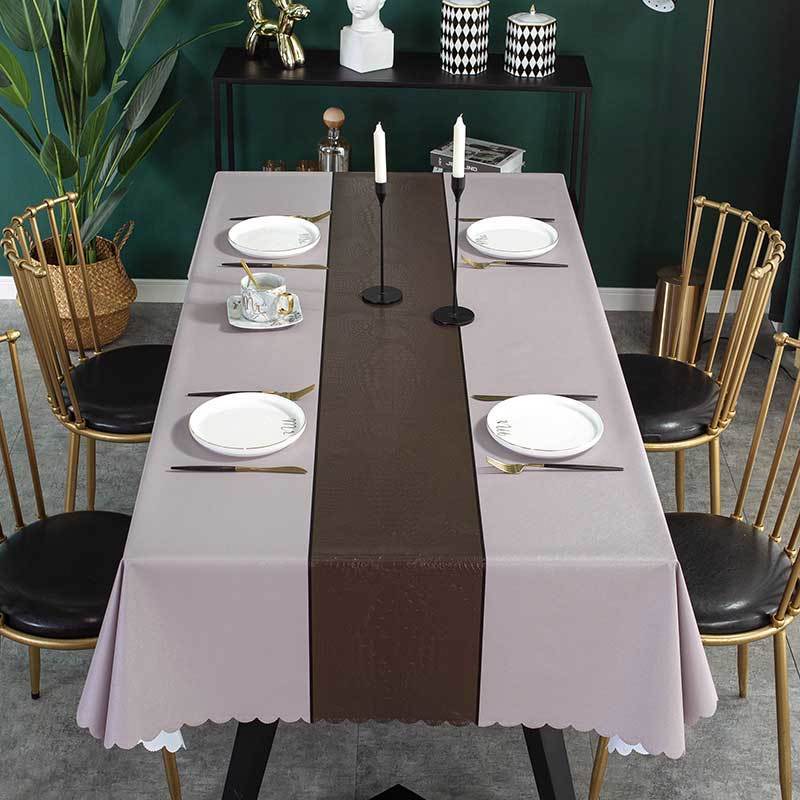 Table Cloth Nordic Rectangular Waterproof Anti-scald Oil-proof Disposable Pvc Coffee Table Table Cloth Table Runner Table Cloth Cushion