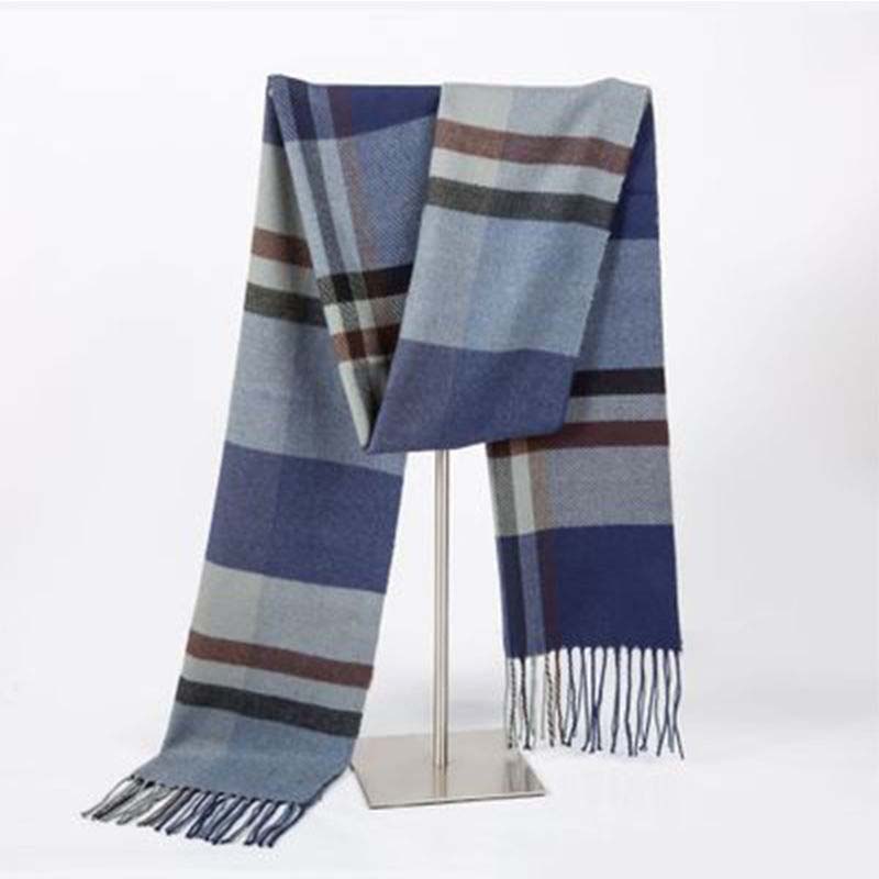 Plaid Scarf Winter Men's All-match Thick Winter Warm Scarf