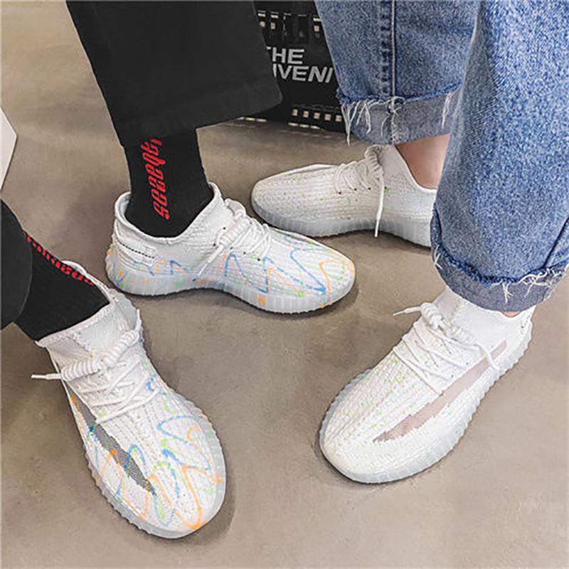 Couple Korean Breathable Net Shoes Summer Fly Woven Breathable Casual Sneakers Sports Canvas Coconut Shoes