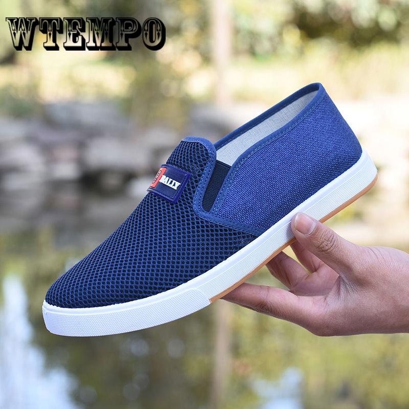 WTEMPO Brand Mens Casual Peas Shoes Men Loafers Slip on Men's Flats Male Driving Shoes