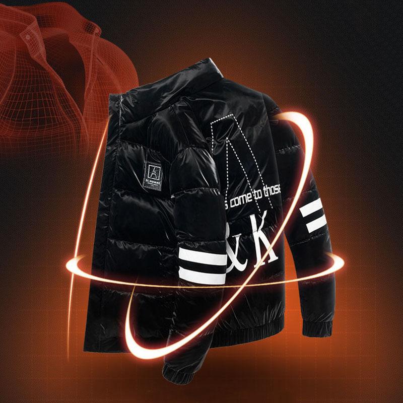Winter Padded Jacket Men's Thick Padded Jacket Winter Students Korean Style Trend Down Padded Jacket Handsome Casual Men's Clothing