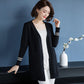 Spring and Autumn Knitted Cardigan Sweater Mid-length Loose Long-sleeved Jacket Fashion Thicker Women's Jacket