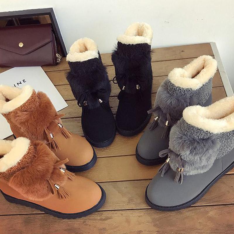 Snow Boots Women Autumn and Winter Cotton Shoes Ins Short Tube Plus Velvet Warm Ankle Boots
