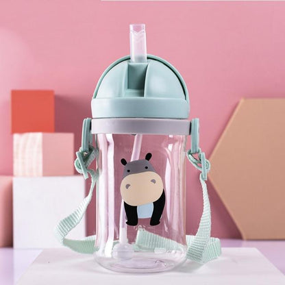 250/350ml Baby Feeding Cup with Straw Children Learn Feeding Drinking Bottle Kids Training Cup with Straw