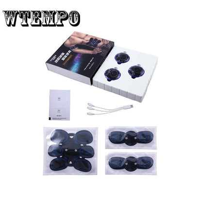Stimulator 6 Pad Muscle Training Gear Abdominal Exerciser Body Shaper Fat Burning Fitness