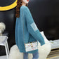 Autumn and Winter Zipper Casual Sweater Loose All-match Knit Top Pure Color Simple Female Jacket