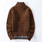 Autumn and Winter Men's Sweatshirts Round Neck Warm Knit Sweater Half High Neck Sweater Youth Sweater Men