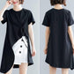 Fashion Cotton T-shirt Set Women Summer Irregular T-shirt Skirt Two-piece Plus Size Skirt Suits