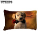 Fashion Cute 3D Cartoon Rose Dog Pattern Duvet Cover Set Bedclothes Pillow Cases Bedding Set