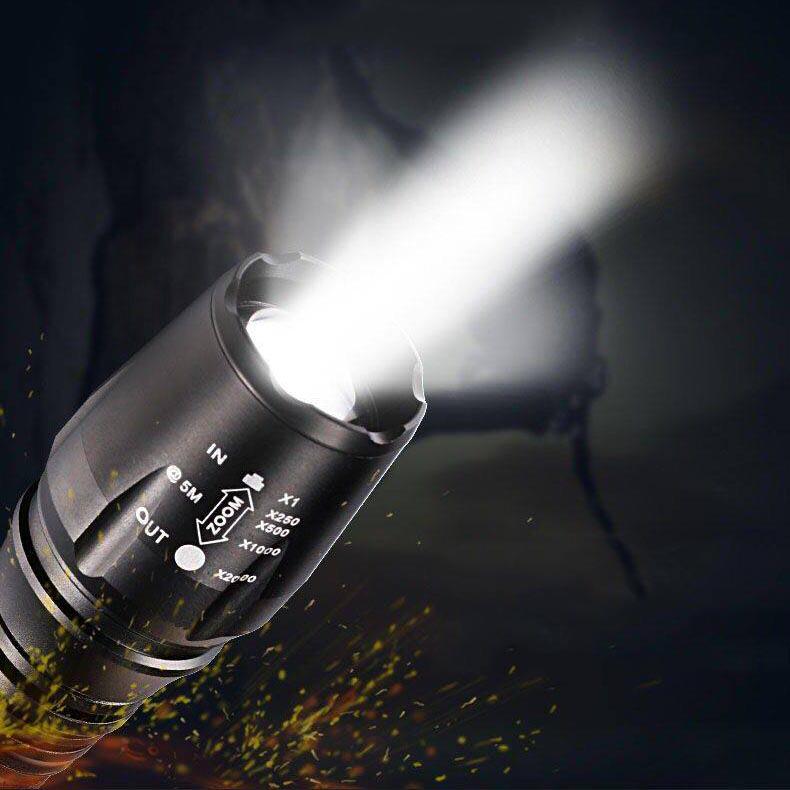Telescopic Zoom Strong Light Flashlight Xenon Lamp Rechargeable Super Bright Multi-function Household Special Forces Outdoor Lighting
