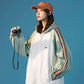 Spring and Autumn Loose All-match Sports Cardigan Hooded Baseball Uniform Sweater Women Jacket