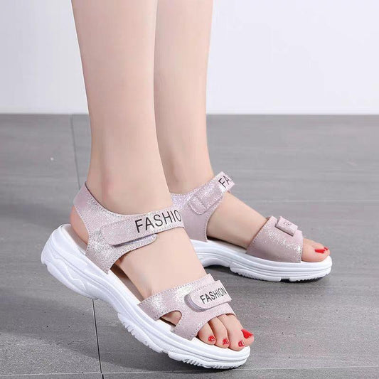 Sandals Ladies Students Korean Version  Roman Shoes Flat College Style Wild Summer Fashion Comfortable  Breathable