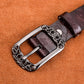 Belt New Retro Cowhide Leather Belt Women Fashion Embossing Pin Buckle Casual Jeans Wide
