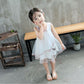 Girls Dress Temperament Cheongsam Mesh Princess Skirt Chinese Style Baby Vest Skirt Sleeveless Round Neck A-line Skirt