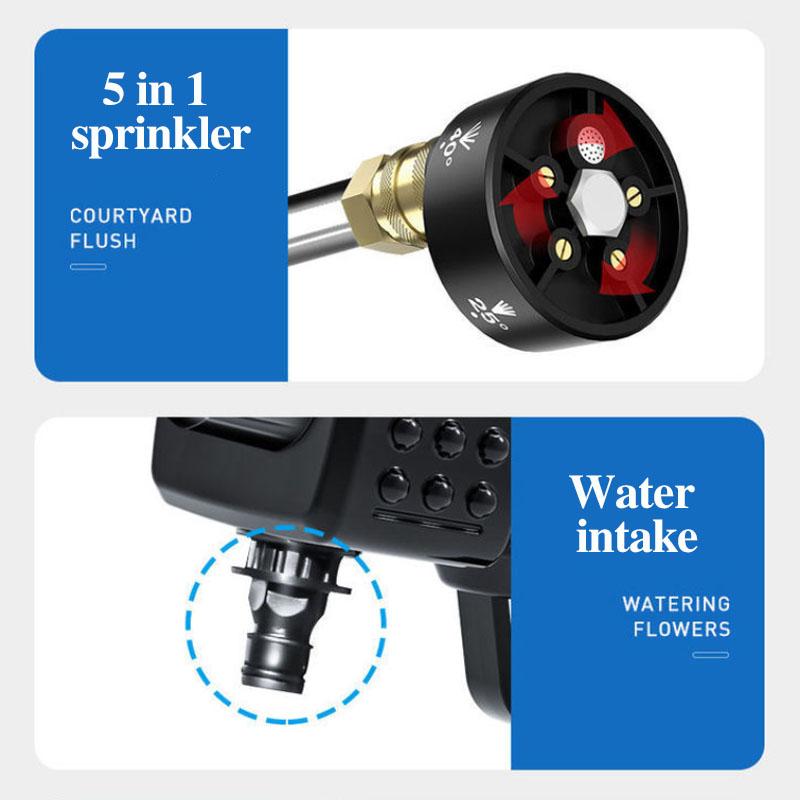 199VF Powerful Electric Car Washer Rechargeable High Pressure Water Gun Wireless Car Wash Machine 10800mAh