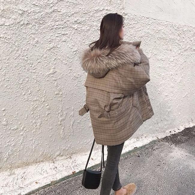 Big Fur Collar Children's Cotton-padded Jacket Winter Loose Student Bread Clothes Fashion Thick Warm Cotton Jacket