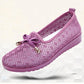 Cloth Shoes Women's Net Shoes A Pedal Shallow Mouth Mesh Shoes Breathable Hollow Air Senior Mother Shoes Soft Sole