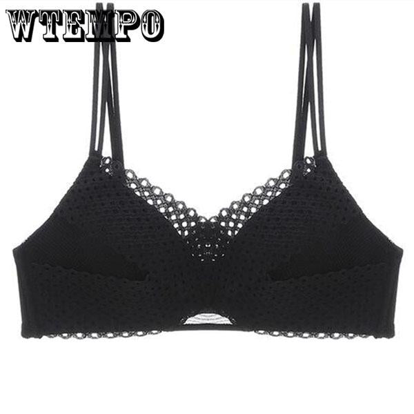 Summer Cross Mesh Anti-glare Tube Top Without Rim Underwear Set