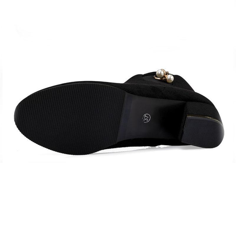 Women's Winter Boots Women's Thick-heeled Martin Boots Plus Velvet Warm and Comfortable Women's Cotton Shoes