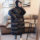 Down Jacket Men and Women of The Same Style Lovers Mid-length Thick Hooded White Duck Down Jacket