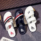 Size39-44 Summer Men Sandals Comfortable Non-slip Deodorant Rubber Letter Beach Slippers White Drag Flip Flops Casual Outdoor Slippers