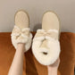 Snow Boots Women's Winter Bowknot Students Cute and Velvet To Keep Warm Wearing Thick-soled Non-slip Cotton Shoes
