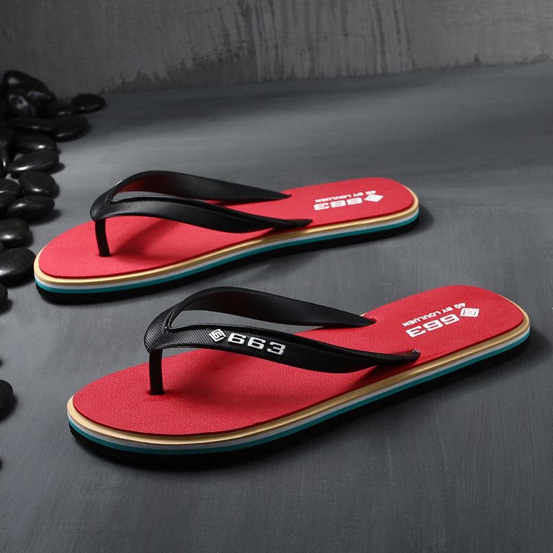 Fashion Football Slippers Men's Summer Fashion Wear Non-slip Flip Flops Casual Beach Slippers