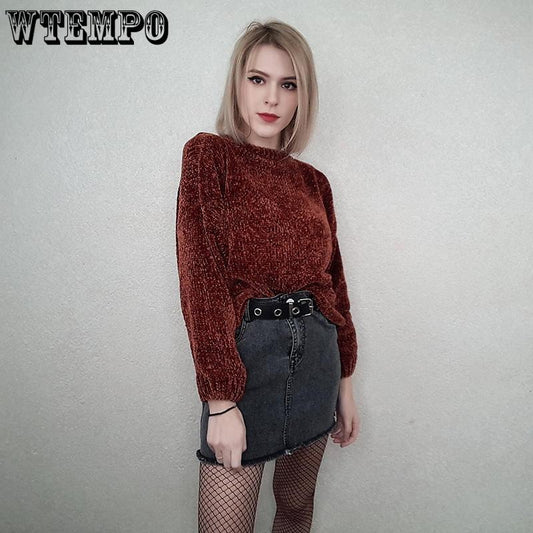 Denim Skirt Solid Color High Waist Pocket Student Short Cowboy Skirt Knee Length A-line Skirts