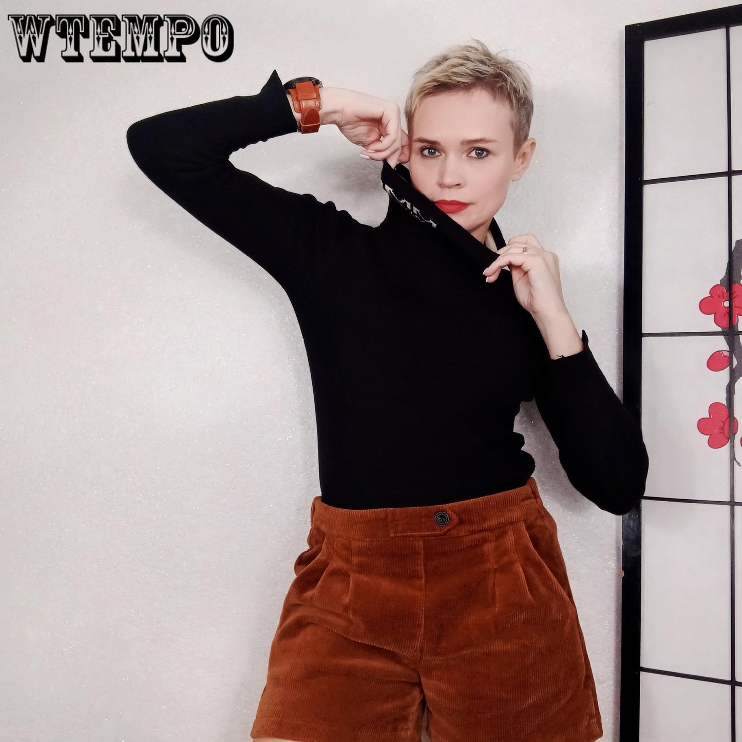 Winter Turtleneck Pullover Sweater Women Slim Warm High Elastic Letters Bottoming Shirt