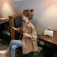 Temperament Jacket British Style Casual Mid-length Windbreaker Women's Suit Collar Loose Bo Jacket Gift Belt Waist Slimming