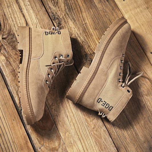 Boots Men Outdoor Sneakers Lace Up Non-slip Shoes High Top Fashion Casual Shoes Male Martin Boots