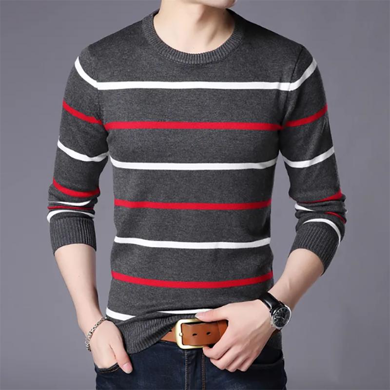 Autumn Sweater Thin Men's Long-sleeved Round Neck Pure Cotton Trend Youth Round Neck Long-sleeved Sweatshirts