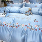 Lace Bedclothes Bed Skirt Cotton White Duvet Cover Sets Pillowcase Bedlinen Pure Cotton Satin