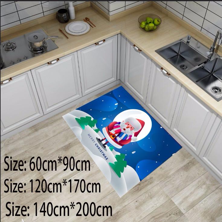 Santa Claus pattern carpet Living Room Bedroom Bathroom Christmas Decor Rug 3D printing Cartoon